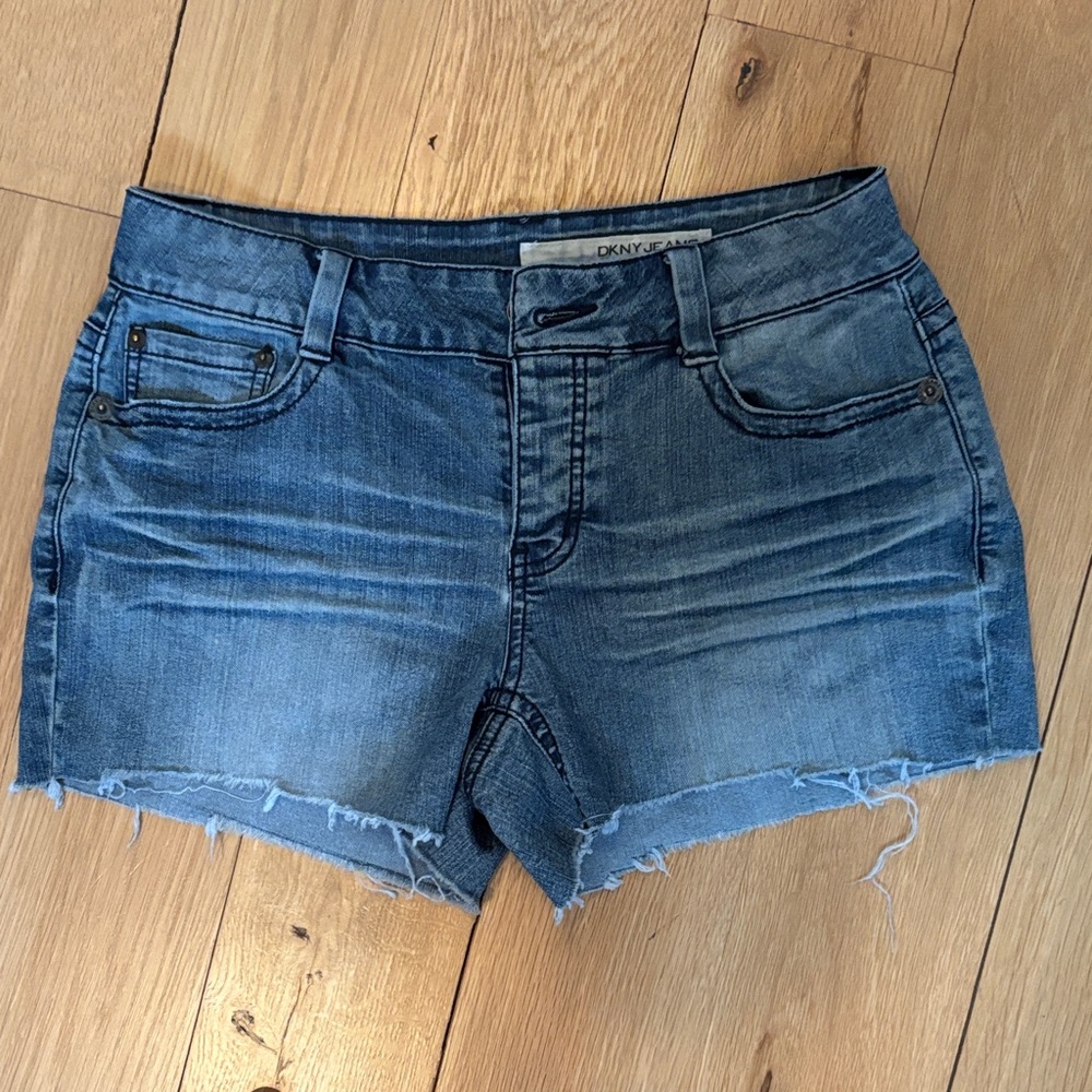DKNY Women's Faded Blue Jean Shorts